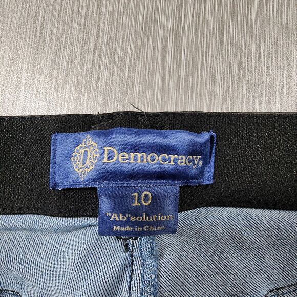 Democracy Jeans Womens 10 Blue Straight Ab Solution Stretch Medium Denim - Picture 4 of 12